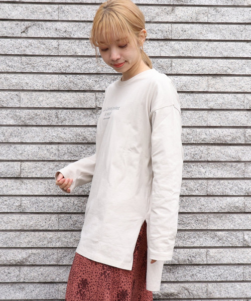 tiptop(ティップトップ)の「2020SS <pocket>【Web限定アイテム】クルーネックロゴロンT(Tシャツ/カットソー・レディース・ブラック/オフホワイト/アイボリー・FREE)」の14枚目の写真