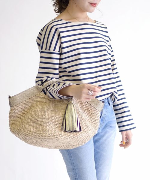 SHIPS(シップス)の「VIOLAd’ORO:2WAYラフィアトート(M)20SS◇(かごバッグ・レディース・ベージュ/キャメル・ONE SIZE)」の1枚目の写真