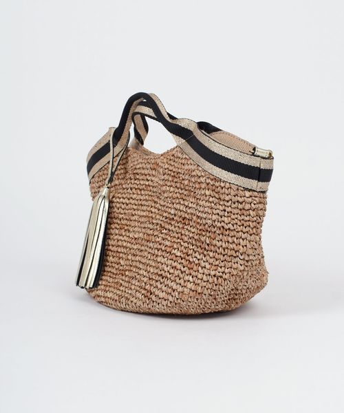 SHIPS(シップス)の「VIOLAd’ORO:2WAYラフィアトート(M)20SS◇(かごバッグ・レディース・ベージュ/キャメル・ONE SIZE)」の6枚目の写真