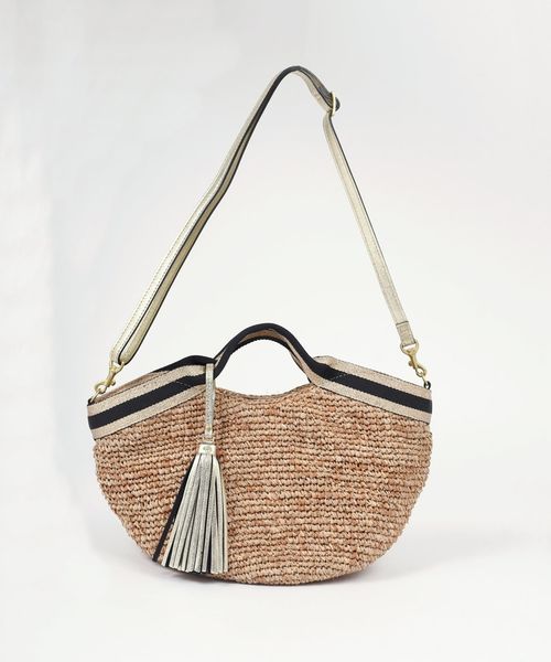 SHIPS(シップス)の「VIOLAd’ORO:2WAYラフィアトート(M)20SS◇(かごバッグ・レディース・ベージュ/キャメル・ONE SIZE)」の8枚目の写真