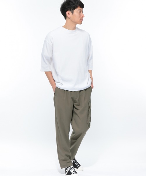 LAKOLE（ラコレ）の「ハニカムクロップドTシャツ / LAKOLE（Tシャツ/カットソー・メンズ・ホワイト/ベージュ/ライトグリーン/ラベンダー・MEDIUM/LARGE）」の11枚目の写真