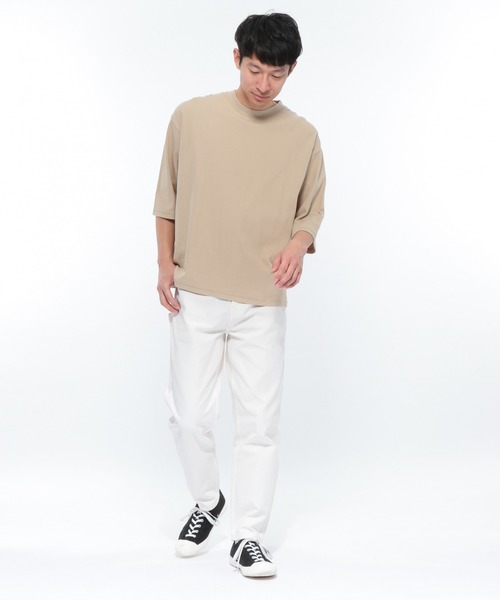 LAKOLE（ラコレ）の「ハニカムクロップドTシャツ / LAKOLE（Tシャツ/カットソー・メンズ・ホワイト/ベージュ/ライトグリーン/ラベンダー・MEDIUM/LARGE）」の7枚目の写真