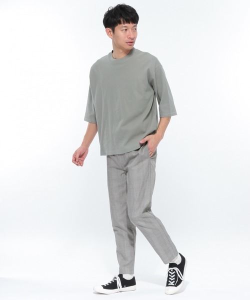 LAKOLE（ラコレ）の「ハニカムクロップドTシャツ / LAKOLE（Tシャツ/カットソー・メンズ・ホワイト/ベージュ/ライトグリーン/ラベンダー・MEDIUM/LARGE）」の9枚目の写真