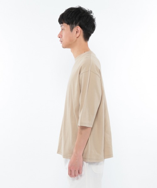 LAKOLE（ラコレ）の「ハニカムクロップドTシャツ / LAKOLE（Tシャツ/カットソー・メンズ・ホワイト/ベージュ/ライトグリーン/ラベンダー・MEDIUM/LARGE）」の14枚目の写真