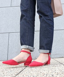 Liberty Doll / ポインテッドトゥ セパレート ストラップ チャンキーヒール 美脚パンプス 歩きやすい オケージョン対応 (5391)
