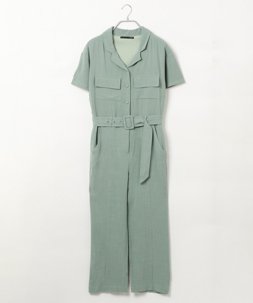 Heather（ヘザー）の「アサコンジャンプスーツ 887117（サロペット/オーバーオール・レディース・ベージュ系その他/ベージュ系その他2/グリーン系その他・FREE）」の4枚目の写真