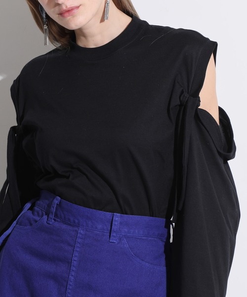 TOGA PULLA◆長袖Tシャツ/38/コットン/BLK/TP02-JK280// TOGA PULLA(トーガプラ) / トーガプラ/シルケットジャージロング