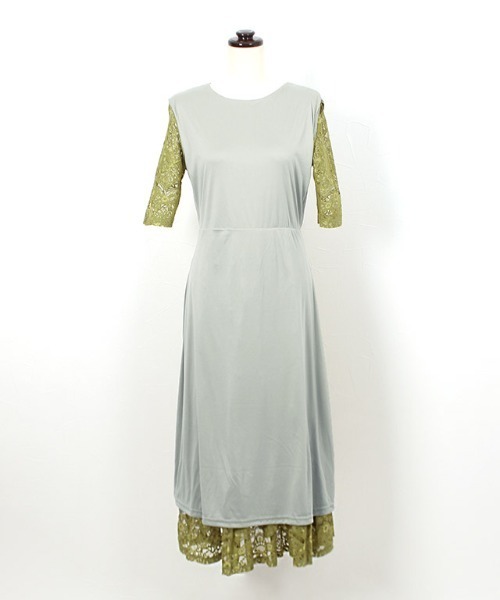 Pierrot（ピエロ）の「レースワンピース（ワンピース・レディース・ブルー/ライム/ブラック・M/L）」の6枚目の写真