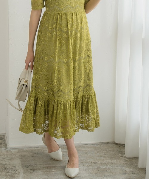 Pierrot（ピエロ）の「レースワンピース（ワンピース・レディース・ブルー/ライム/ブラック・M/L）」の7枚目の写真