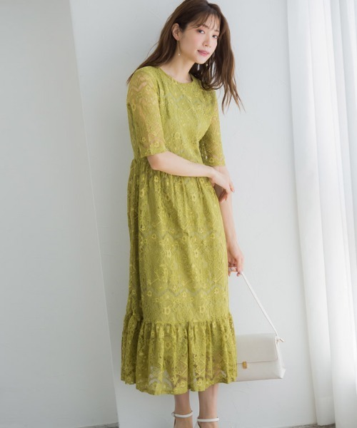 Pierrot（ピエロ）の「レースワンピース（ワンピース・レディース・ブルー/ライム/ブラック・M/L）」の13枚目の写真