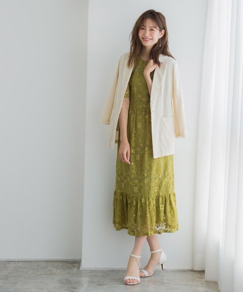 Pierrot（ピエロ）の「レースワンピース（ワンピース・レディース・ブルー/ライム/ブラック・M/L）」の21枚目の写真