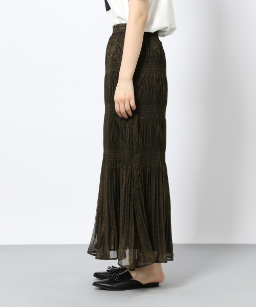 PAGEBOY（ページボーイ）の「マジョリカプリーツハクプリントスカート（スカート・レディース・ブラック/グリーン系その他/グレイッシュベージュ・FREE）」の10枚目の写真