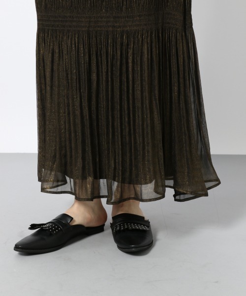 PAGEBOY（ページボーイ）の「マジョリカプリーツハクプリントスカート（スカート・レディース・ブラック/グリーン系その他/グレイッシュベージュ・FREE）」の13枚目の写真