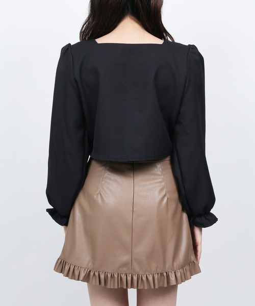 WC（ダブル シー）の「WC/ダブルドロストロングスリーブトップス（Tシャツ/カットソー・レディース・ブラック/ホワイト・FREE）」の6枚目の写真