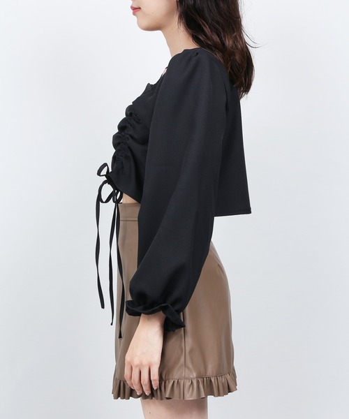 WC（ダブル シー）の「WC/ダブルドロストロングスリーブトップス（Tシャツ/カットソー・レディース・ブラック/ホワイト・FREE）」の5枚目の写真