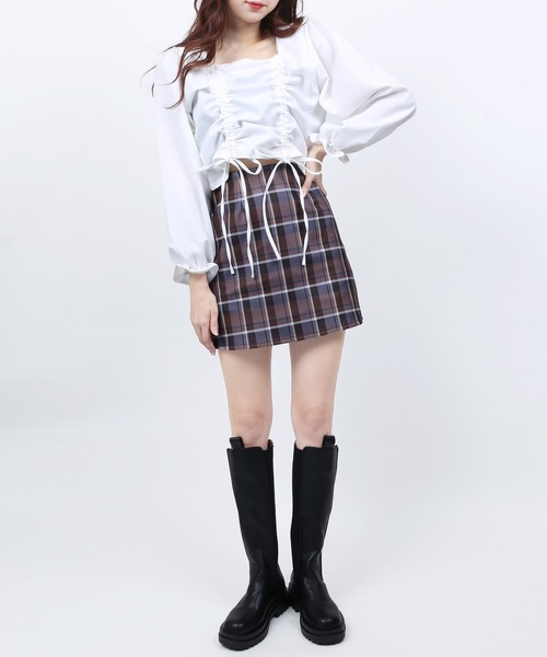 WC（ダブル シー）の「WC/ダブルドロストロングスリーブトップス（Tシャツ/カットソー・レディース・ブラック/ホワイト・FREE）」の8枚目の写真