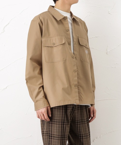 Dickies(ディッキーズ)の「Dickies ディッキーズ 長袖 ワークシャツ 刺繍 ワンポイント(シャツ/ブラウス・メンズ・ブラック/ベージュ/カーキ・M/L/XL/XXL)」の7枚目の写真