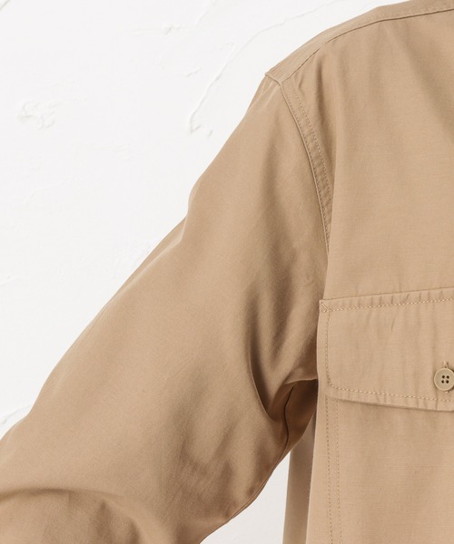 Dickies(ディッキーズ)の「Dickies ディッキーズ 長袖 ワークシャツ 刺繍 ワンポイント(シャツ/ブラウス・メンズ・ブラック/ベージュ/カーキ・M/L/XL/XXL)」の14枚目の写真