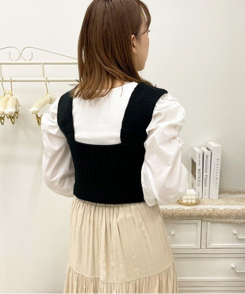 apres jour(アプレジュール)の「ビスチェ+袖コンシャストップスセット【ZOZOTOWN限定アイテム】(ニット/セーター・レディース・ライトブルー/ブラック/モカ/ライトベージュ・X-LARGE/フリー)」の18枚目の写真