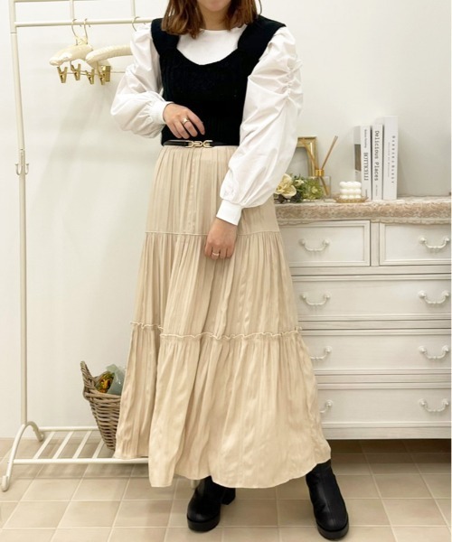 apres jour(アプレジュール)の「ビスチェ+袖コンシャストップスセット【ZOZOTOWN限定アイテム】(ニット/セーター・レディース・ライトブルー/ブラック/モカ/ライトベージュ・X-LARGE/フリー)」の19枚目の写真