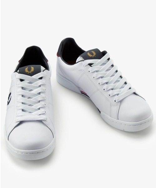 Fred Perry■B722 Leather■送料込 B722 - Snow White / Field Green | Men's Footwear | Boots