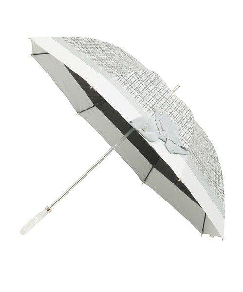 LANVIN en Bleu(ランバンオンブルー)の「遮光 晴雨兼用日傘 長傘 切り継ぎビジューリボン(長傘・レディース・ベビーピンク/ベージュ/ブラック/ダークグレー/ブラック系その他/ネイビー/ライトグリーン/ベージュ系その他/ライトグレー/スカイブルー/グレー/オフホワイト/モカ/ミント・FREE)」の18枚目の写真