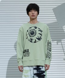 MISHKA（ミシカ）の「【MISHKA】キープウォッチプリント プルオーバースウェットトレーナー ビッグスウェット（スウェット）」