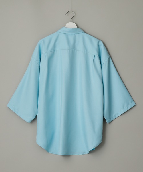 anown（アノン）の「-anown/アノン- 「セットアップ可能」蝶モチーフ刺繍 ジャケット仕様 オーバーサイズシャツ（シャツ/ブラウス・メンズ・ブラック/ベージュ/サックスブルー/ダークパープル・S/M/L）」の5枚目の写真