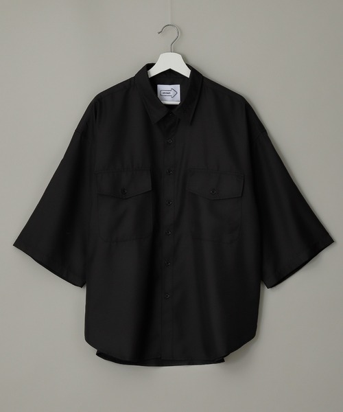 anown（アノン）の「-anown/アノン- 「セットアップ可能」蝶モチーフ刺繍 ジャケット仕様 オーバーサイズシャツ（シャツ/ブラウス・メンズ・ブラック/ベージュ/サックスブルー/ダークパープル・S/M/L）」の11枚目の写真