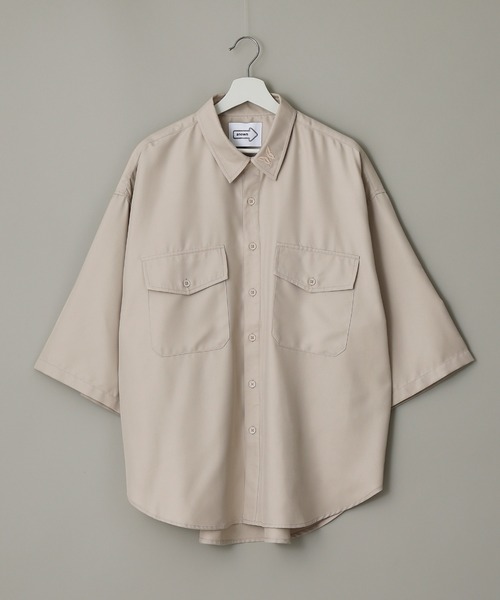 anown（アノン）の「-anown/アノン- 「セットアップ可能」蝶モチーフ刺繍 ジャケット仕様 オーバーサイズシャツ（シャツ/ブラウス・メンズ・ブラック/ベージュ/サックスブルー/ダークパープル・S/M/L）」の12枚目の写真