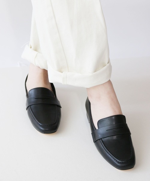 スクエアトゥローファー 低反発スポンジ入り ドレスシューズ Fin フィン のファッション通販 Zozotown