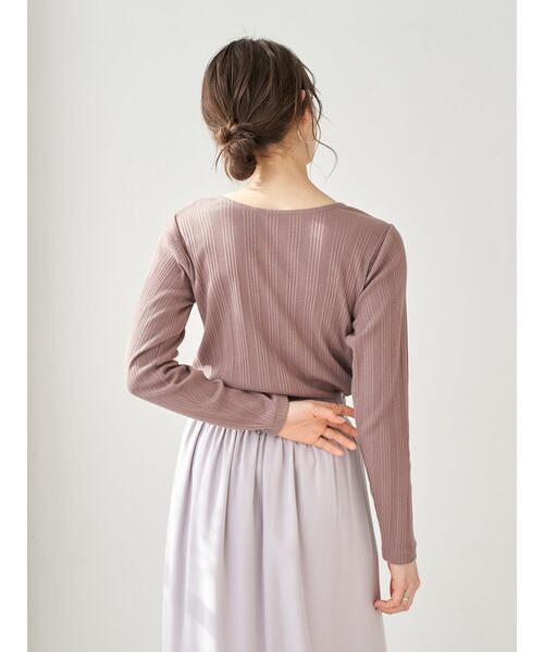 earth music&ecology（アースミュージックアンドエコロジー）の「2wayリブカットプルオーバー ＊（Tシャツ/カットソー・レディース・ブラック/ブラウン/アイボリー/ピンクベージュ・FREE）」の12枚目の写真