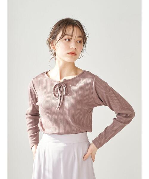 earth music&ecology（アースミュージックアンドエコロジー）の「2wayリブカットプルオーバー ＊（Tシャツ/カットソー・レディース・ブラック/ブラウン/アイボリー/ピンクベージュ・FREE）」の14枚目の写真