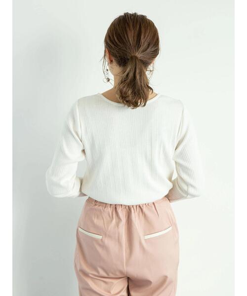 earth music&ecology（アースミュージックアンドエコロジー）の「2wayリブカットプルオーバー ＊（Tシャツ/カットソー・レディース・ブラック/ブラウン/アイボリー/ピンクベージュ・FREE）」の17枚目の写真