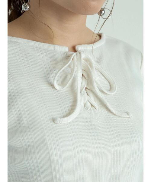 earth music&ecology（アースミュージックアンドエコロジー）の「2wayリブカットプルオーバー ＊（Tシャツ/カットソー・レディース・ブラック/ブラウン/アイボリー/ピンクベージュ・FREE）」の18枚目の写真