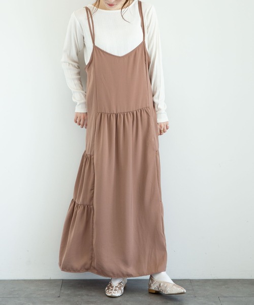 earth music&ecology（アースミュージックアンドエコロジー）の「2wayリブカットプルオーバー ＊（Tシャツ/カットソー・レディース・ブラック/ブラウン/アイボリー/ピンクベージュ・FREE）」の5枚目の写真