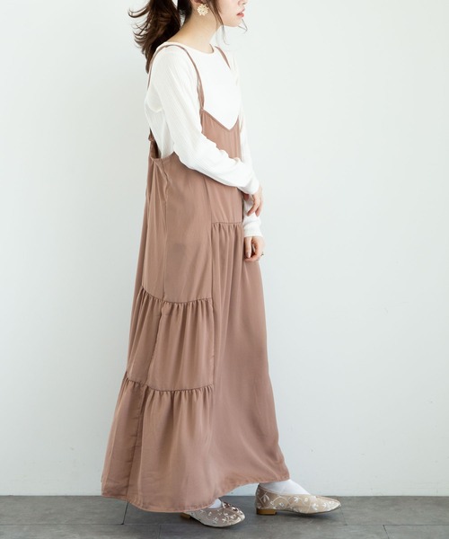 earth music&ecology（アースミュージックアンドエコロジー）の「2wayリブカットプルオーバー ＊（Tシャツ/カットソー・レディース・ブラック/ブラウン/アイボリー/ピンクベージュ・FREE）」の6枚目の写真