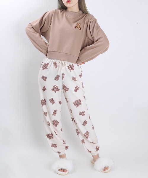 WC(ダブル シー)の「WC/クマ総柄イージーパンツ(その他パンツ・レディース・アイボリー/ブラック・FREE)」の19枚目の写真