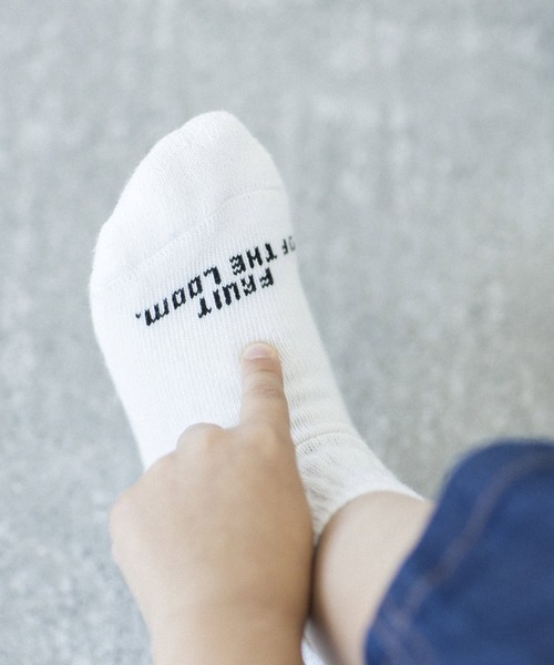 FRUIT OF THE LOOM（フルーツオブザルーム）の「クオーター丈刺繍3P/ キッズ / クォーター丈ソックス / ３足セット（ソックス/靴下・キッズ・マルチ/グレー/ブラック・13cm-15cm/16cm-18cm）」の8枚目の写真