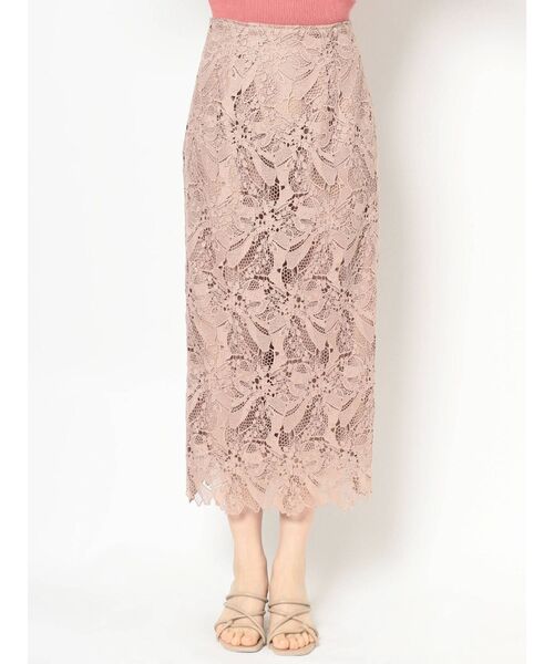 MERCURYDUO（マーキュリーデュオ）の「フラワーケミカルレースタイトスカート（スカート・レディース・ベージュ/アイボリー/ラベンダー・SMALL/MEDIUM）」の18枚目の写真