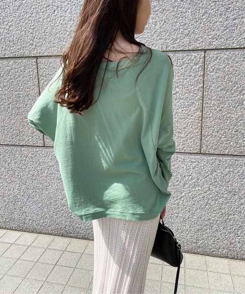 StyleSea（スタイルシー）の「コットンガーゼミニ裏毛切替タックPO（Tシャツ/カットソー・レディース・ホワイト/グリーン/ブラック・FREE）」の15枚目の写真