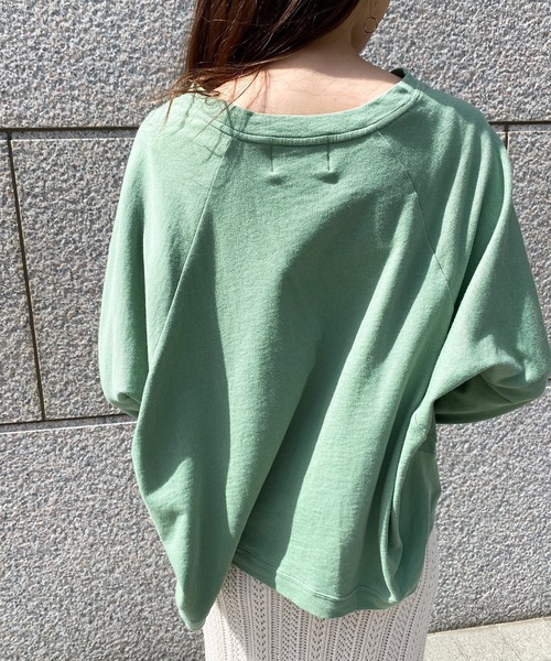 StyleSea（スタイルシー）の「コットンガーゼミニ裏毛切替タックPO（Tシャツ/カットソー・レディース・ホワイト/グリーン/ブラック・FREE）」の16枚目の写真