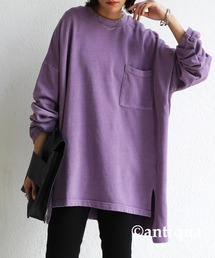 antiqua | 「コスパ最強。」ピグメント加工プルオーバー(Tシャツ/カットソー)
