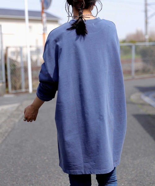 antiqua（アンティカ）の「「コスパ最強。」ピグメント加工プルオーバー（Tシャツ/カットソー・レディース・パープル/ベージュ/カーキ/グレー/ブルー・FREE）」の15枚目の写真