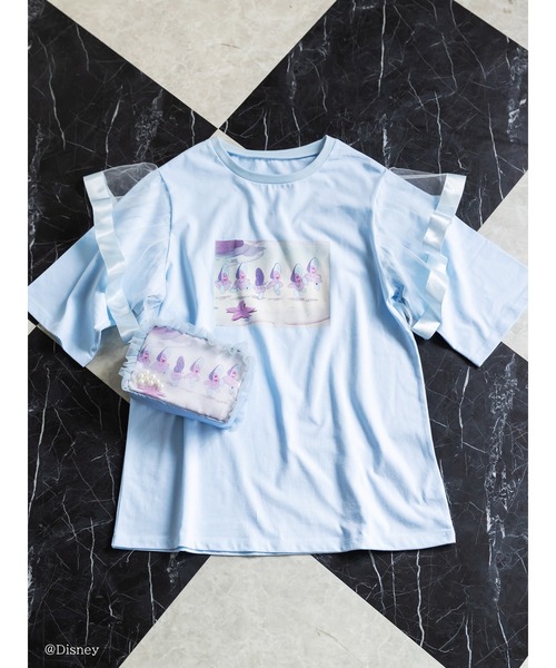 Honey Salon（ハニーサロン）の「ヤングオイスター/フリルポーチ（ポーチ・レディース・ライトブルー・FREE）」の4枚目の写真