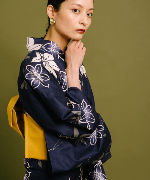 SENSE OF PLACE by URBAN RESEARCH（センスオブプレイスバイアーバンリサーチ）の「『WEB/一部店舗限定』浴衣2点セット（浴衣・レディース・ブルー系その他/ホワイト系その他/グリーン系その他・ONE）」の8枚目の写真