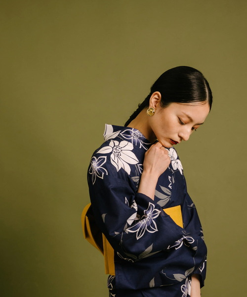 SENSE OF PLACE by URBAN RESEARCH（センスオブプレイスバイアーバンリサーチ）の「『WEB/一部店舗限定』浴衣2点セット（浴衣・レディース・ブルー系その他/ホワイト系その他/グリーン系その他・ONE）」の6枚目の写真