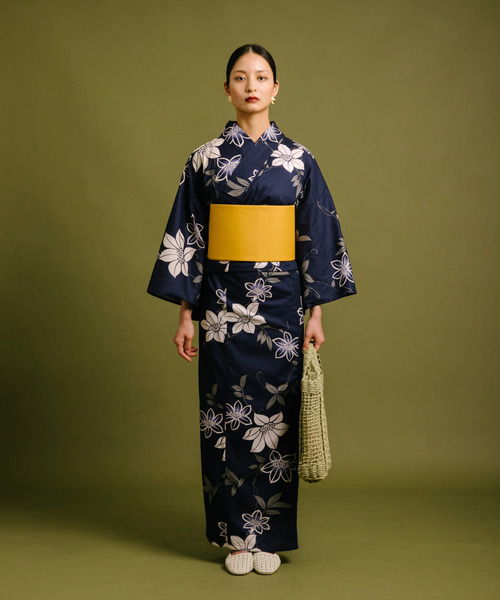 SENSE OF PLACE by URBAN RESEARCH（センスオブプレイスバイアーバンリサーチ）の「『WEB/一部店舗限定』浴衣2点セット（浴衣・レディース・ブルー系その他/ホワイト系その他/グリーン系その他・ONE）」の4枚目の写真