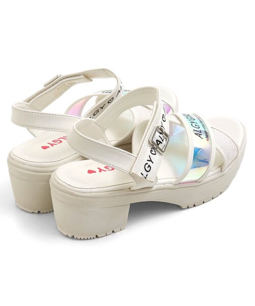 algy（アルジー）の「/(レ）PVCクロスサンダル（サンダル・キッズ・ブラック/オフホワイト・23/24/22/20/21）」の10枚目の写真