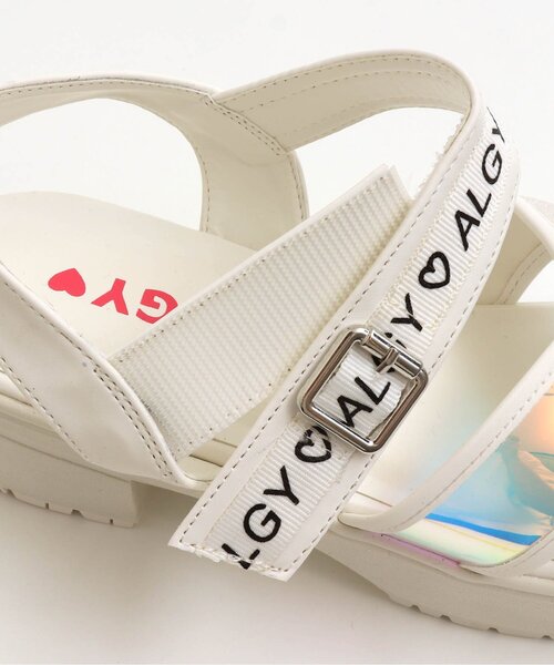 algy（アルジー）の「/(レ）PVCクロスサンダル（サンダル・キッズ・ブラック/オフホワイト・23/24/22/20/21）」の8枚目の写真